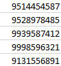 Формат телефонных номеров в ячейках Excel
